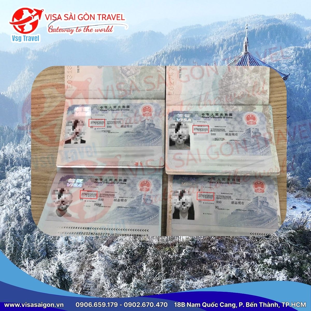 ☃️CHÚC MỪNG 41 KHÁCH HÀNG THÀNH CÔNG SẮM VISA TRUNG QUỐC - ĐÓN TUYẾT CÙNG MÙA ĐÔNG KỲ VĨ!