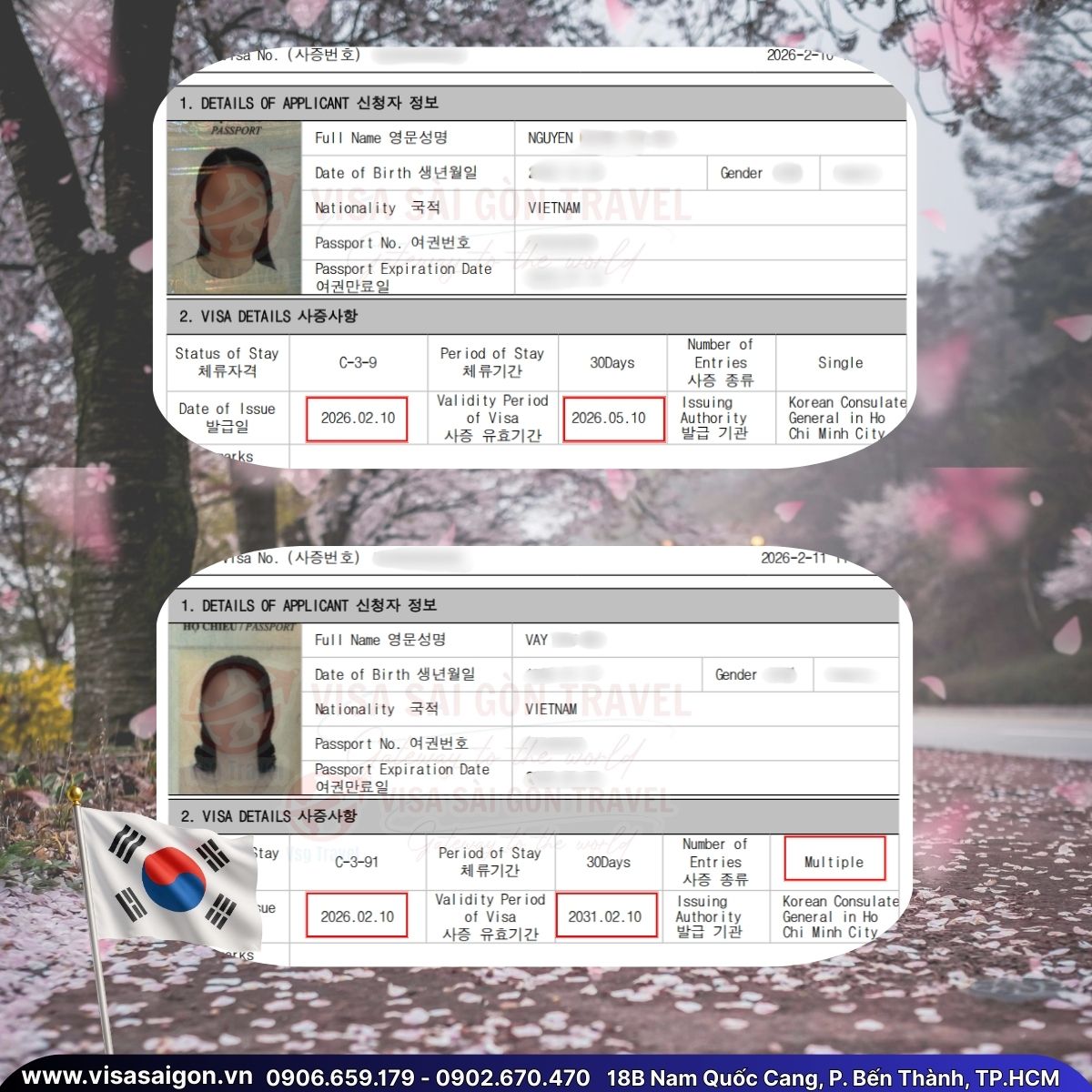 🌸 TRẢI NGHIỆM MÙA XUÂN NGÀN HOA: CHÚC MỪNG 2 VISA HÀN QUỐC "VƯỢT ẢI" THÀNH CÔNG!