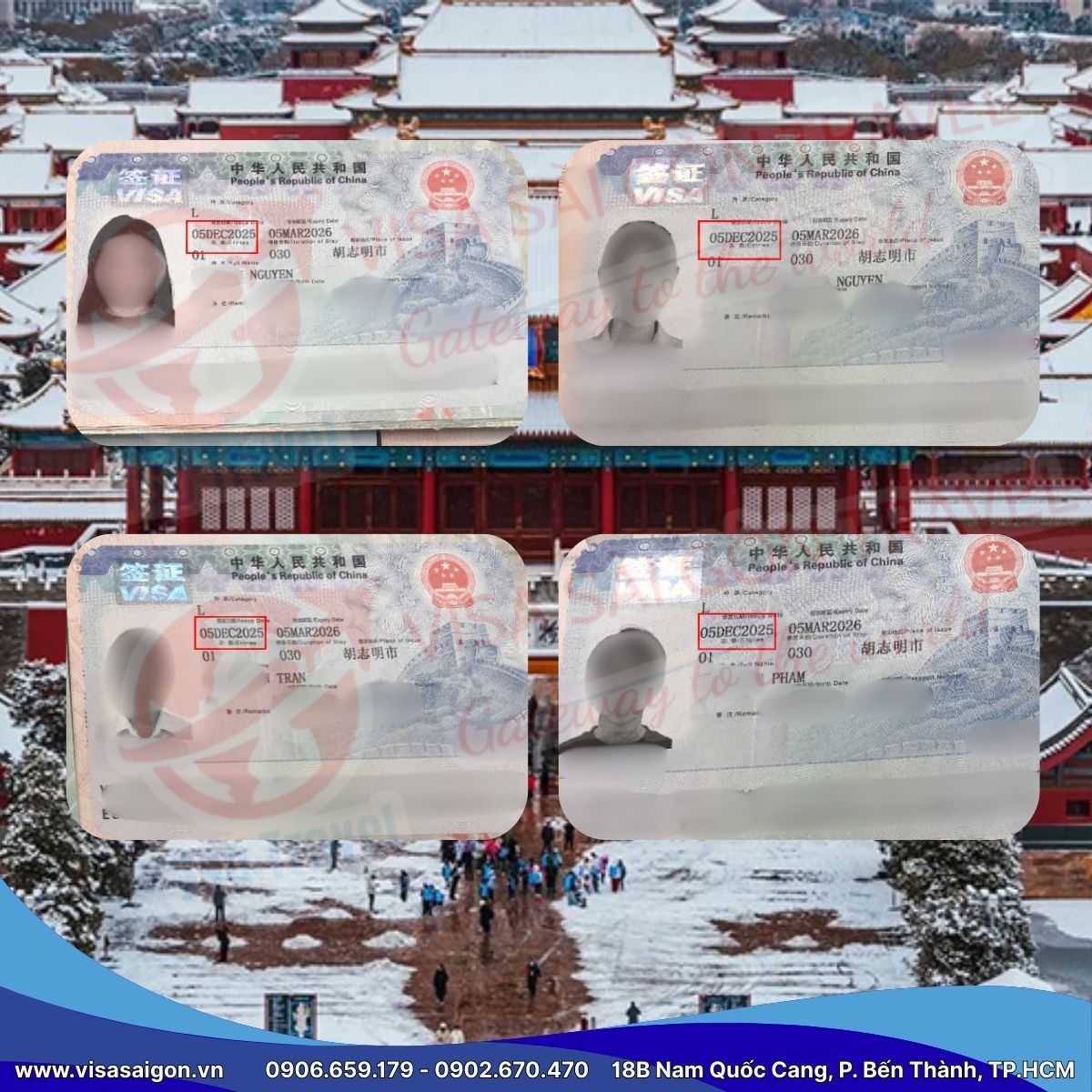 ❄️ CHÚC MỪNG 27 VỊ CHỦ NHÂN MỚI CỦA VISA TRUNG QUỐC - SẴN SÀNG ĐÓN TUYẾT ĐẦU MÙA! ☃️