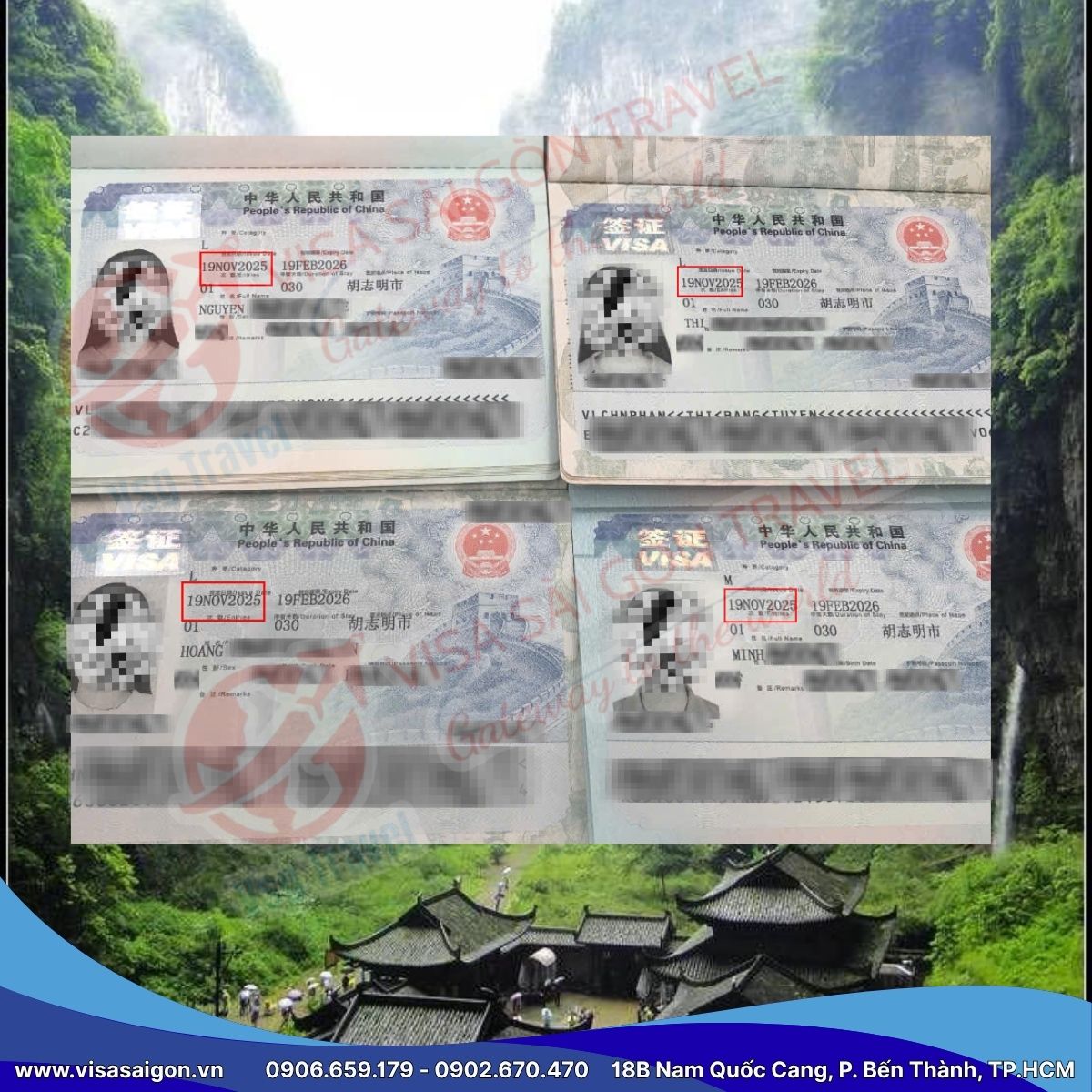 CHÚC MỪNG THÊM 32 VỊ KHÁCH NHẬN ĐƯỢC VISA TRUNG QUỐC! NỐI TIẾP GIẤC MƠ KHÁM PHÁ ĐẠI LỤC TRUNG HOA!