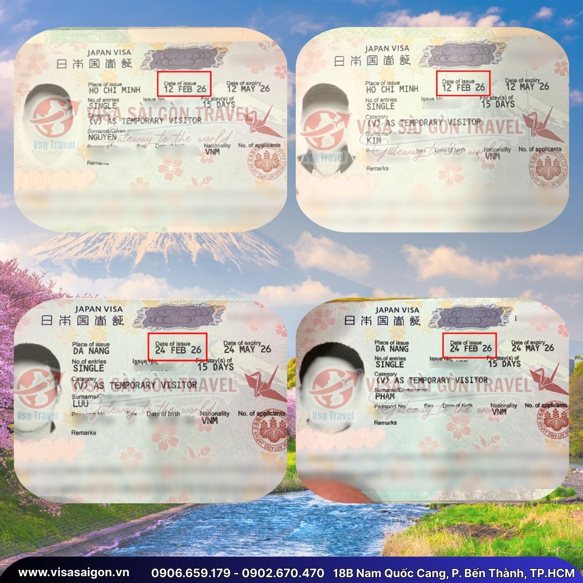 🌸 TRẢI NGHIỆM MÙA HOA ĐỘC ĐÁO - 4 VISA NHẬT BẢN CHÍNH THỨC APPROVE! 🌸