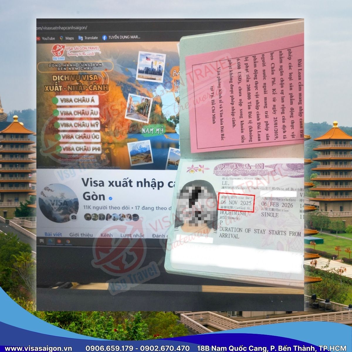 CHUỖI VISA SIÊU ĐA DẠNG CÓ THÊM 2 THÀNH VIÊN VISA ĐÀI LOAN!