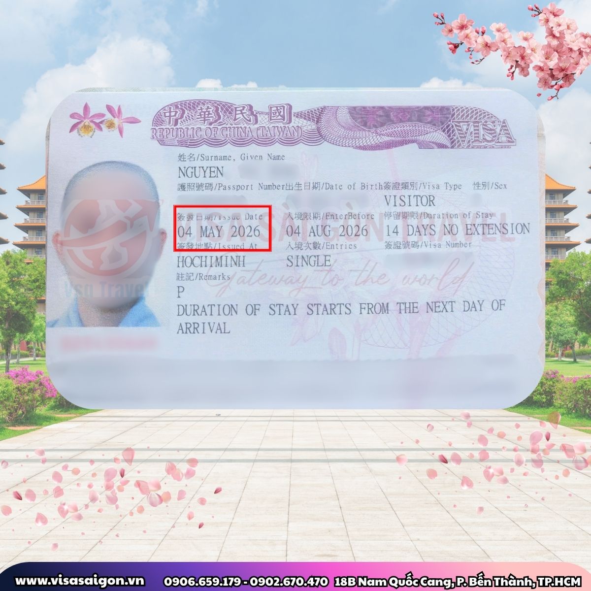 🙏 CHẶN ĐƯỜNG AN YÊN - CỬA PHẬT TỪ BI: CHÚC MỪNG VISA ĐÀI LOAN ĐÃ CẬP BẾN!