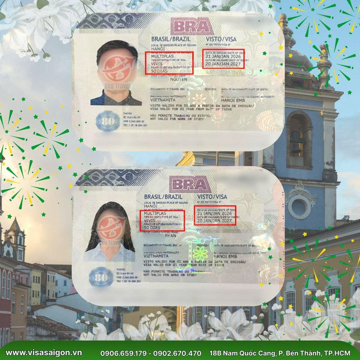 Visa Brazil [ dịch vụ xin visa Brazil cho người Việt Nam]