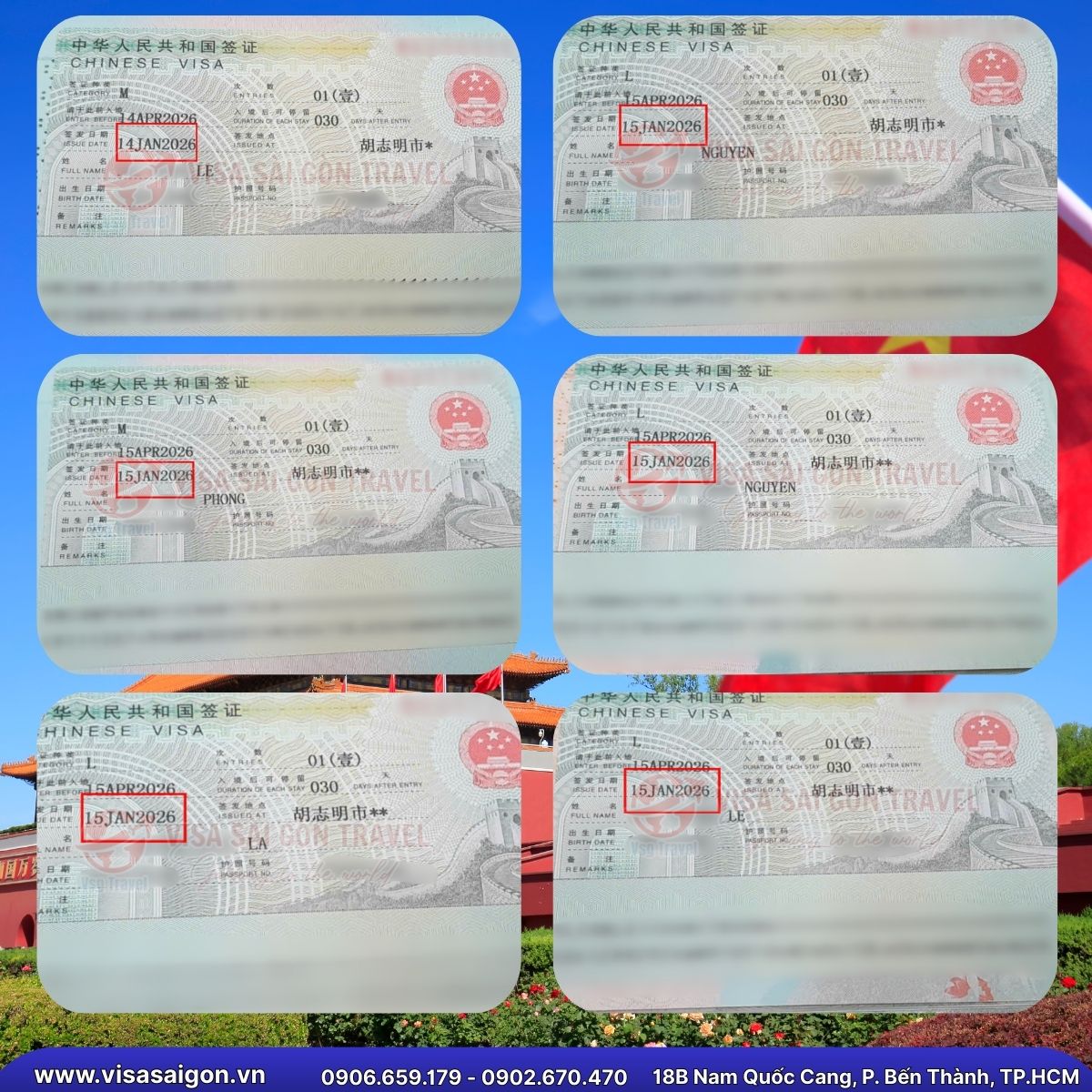 🎊 THỨ 6 "ĐẠI THẮNG": CHÚC MỪNG 31 VỊ CHỦ NHÂN MỚI CỦA VISA TRUNG QUỐC! 🎊