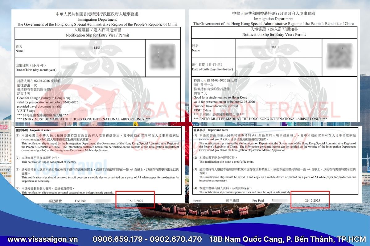 CHÚC MỪNG 6 KHÁCH HÀNG MAY MẮN ĐẬU VISA HỒNG KÔNG - KHÁM PHÁ HƯƠNG CẢNG PHỒN HOA!