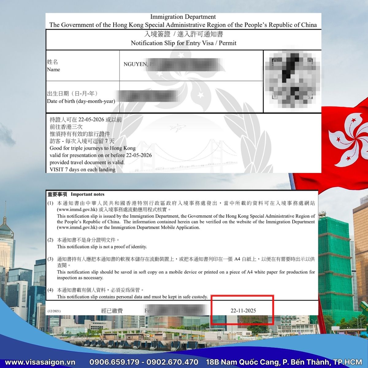 CHÚC MỪNG 2 KHÁCH HÀNG THÀNH CÔNG ĐẬU VISA HỒNG KÔNG!