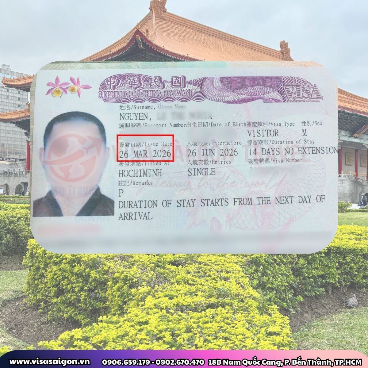 🙏 CHẠM TAY VÀO MIỀN ĐẤT PHẬT: CHÚC MỪNG 1 VISA ĐÀI LOAN "VƯỢT ẢI" THÀNH CÔNG!