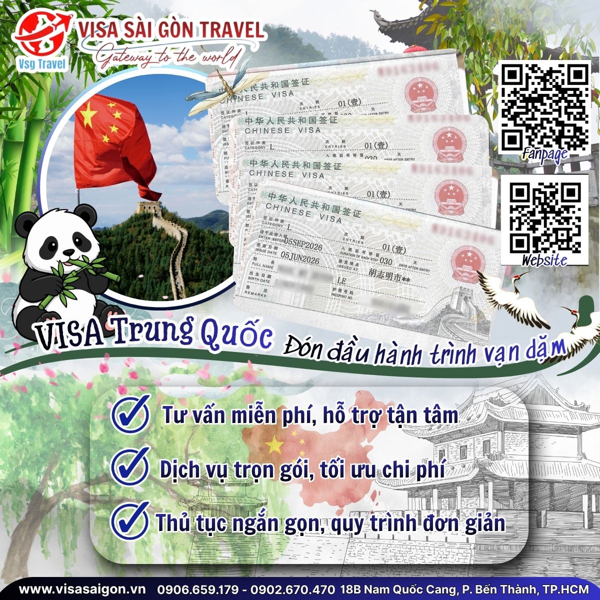 "CƠN MƯA" VISA TRUNG QUỐC ĐỔ BỘ: ĐÓN ĐẦU HÀNH TRÌNH VẠN DẶM MÙA HÈ NÀY!