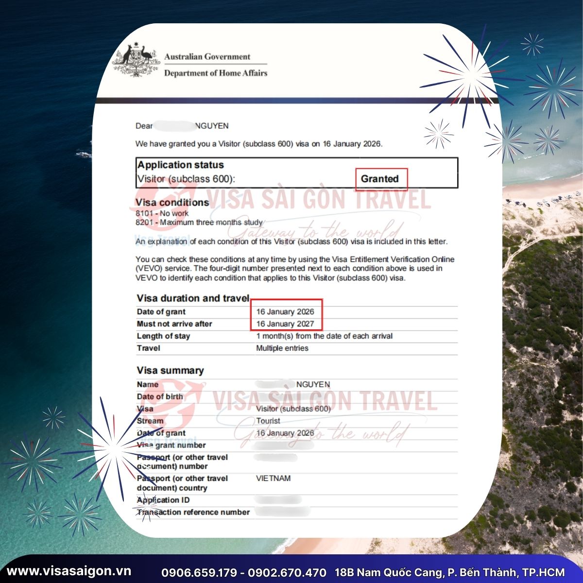 🦘 CHÚC MỪNG 3 CHỦ NHÂN VISA ÚC - HÀNH TRÌNH ĐẾN XỨ SỞ KANGAROO CHÍNH THỨC BẮT ĐẦU!