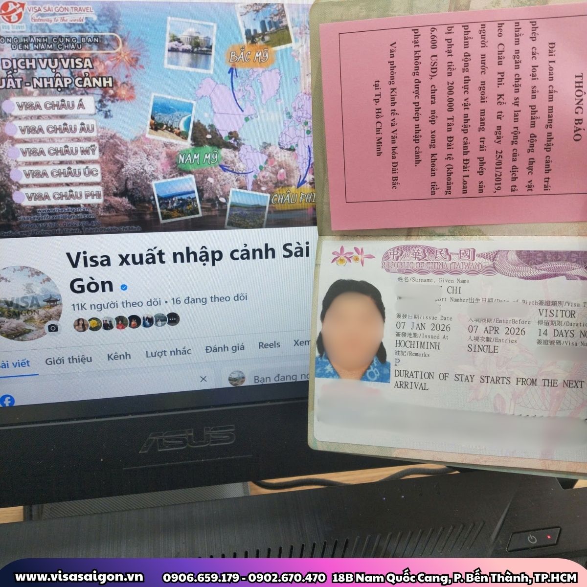 🎡 CAO HÙNG VẪY GỌI: TẤM VISA ĐÀI LOAN ĐẦU TIÊN ĐÃ CẬP BẾN XUÂN 2026! 🌸