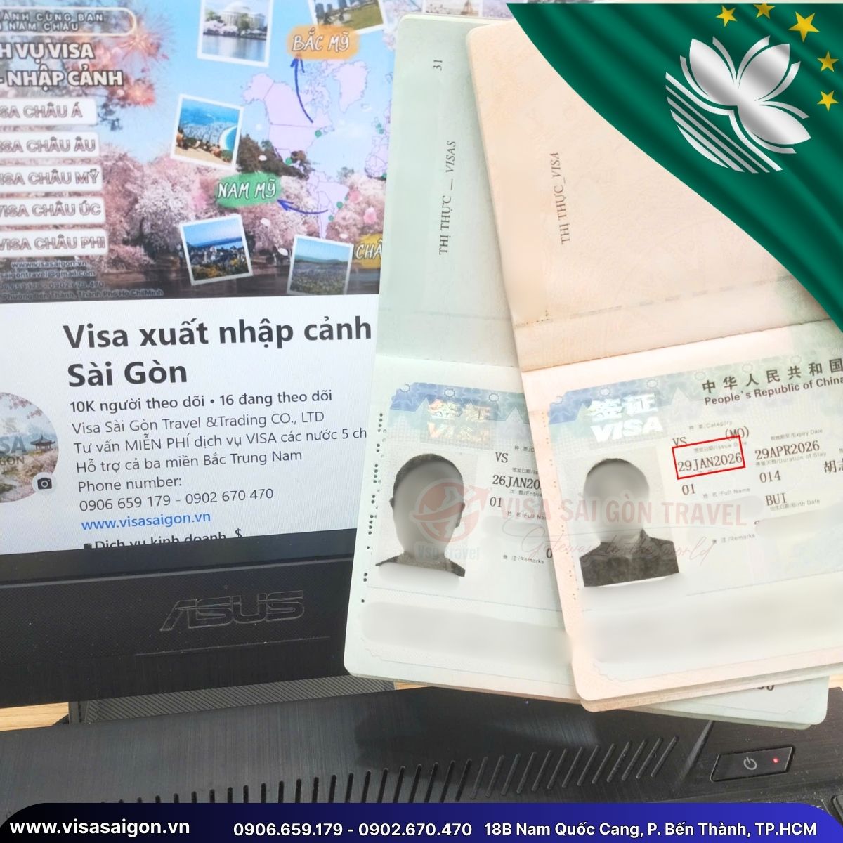 CHINH PHỤC LAS VEGAS CHÂU Á: CHÚC MỪNG 2 TẤM VISA MACAU ĐÃ "CẬP BẾN"!