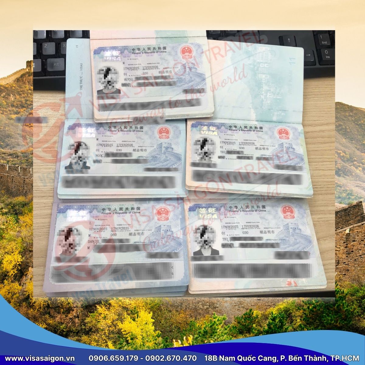 NỐI TIẾP CHUỖI GIẤC MƠ VISA TRUNG QUỐC CÙNG THÊM 61 BỘ HỒ SƠ ĐƯỢC APPROVED!