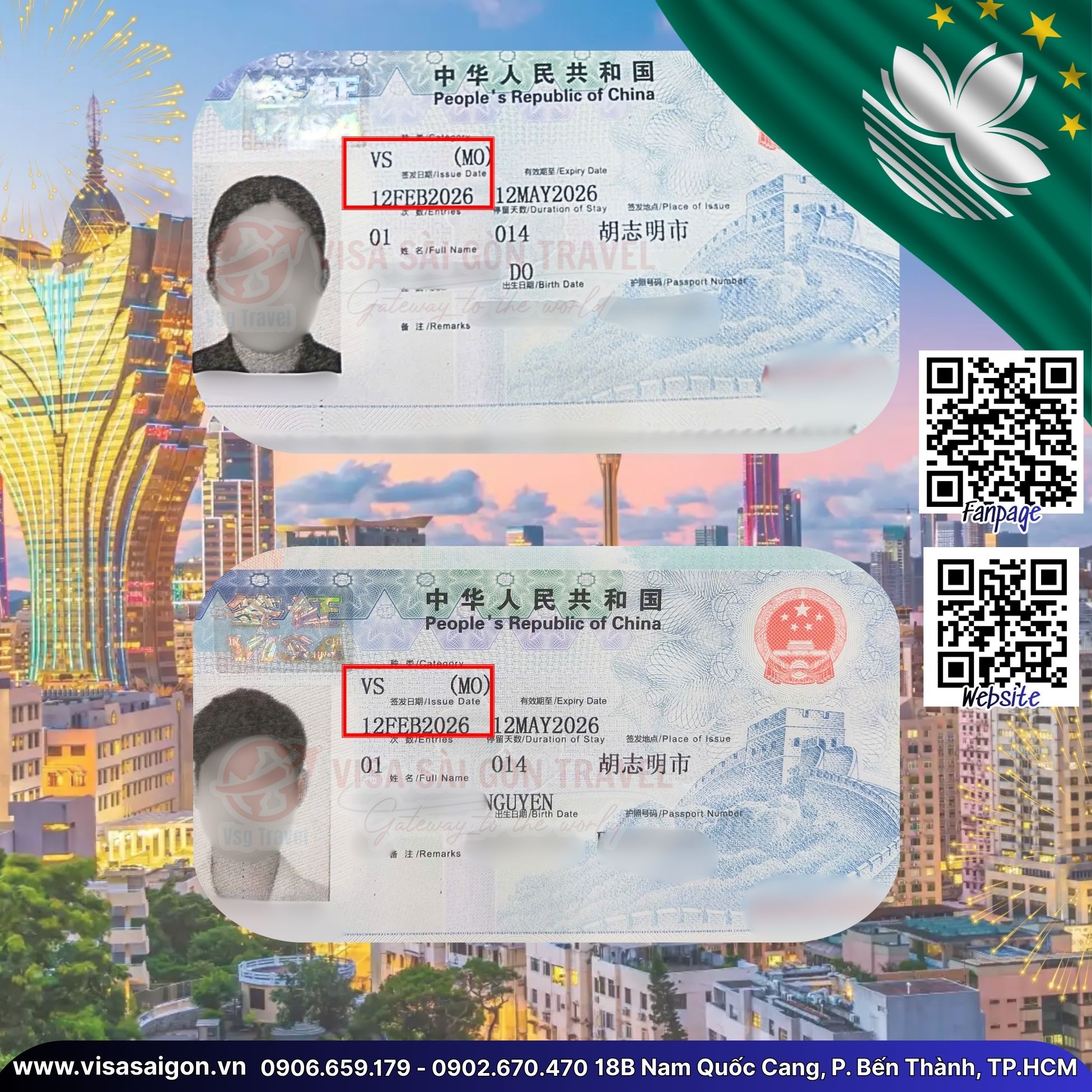 🎇KHAI XUÂN ĐẲNG CẤP: CHÚC MỪNG 5 VISA MACAU "CẬP BẾN" TRƯỚC THỀM THÁNG 3!