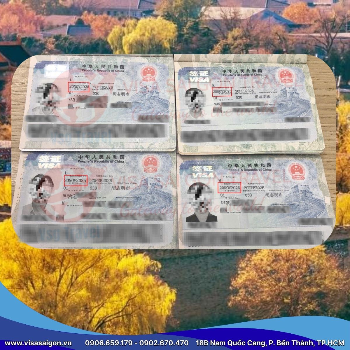 VISA TRUNG QUỐC VỀ MỖI NGÀY - CHÚC MỪNG 38+ TẤM VISA ĐÃ ĐƯỢC DUYỆT TRONG NGÀY THỨ 6 RỰC RỠ!