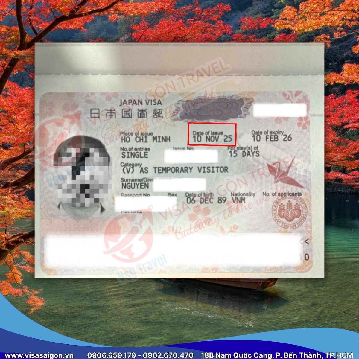 2 TẤM VÉ VISA NHẬT BẢN SẴN SÀNG KHỞI HÀNH CHO CHUYẾN HÀNH TRÌNH SĂN LÁ VÀNG!