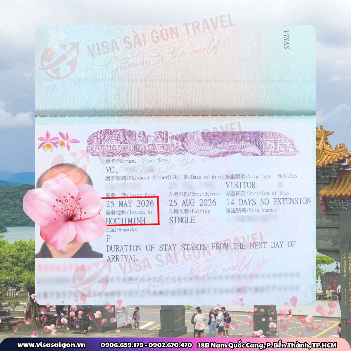DUYÊN LÀNH HỘI TỤ: CHÚC MỪNG VỊ KHÁCH QUÝ THUẬN LỢI ĐẬU VISA ĐÀI LOAN!