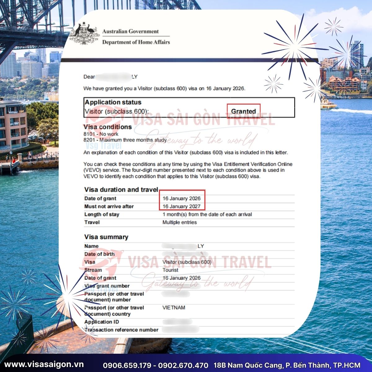 🦘 CHÚC MỪNG 3 CHỦ NHÂN VISA ÚC - HÀNH TRÌNH ĐẾN XỨ SỞ KANGAROO CHÍNH THỨC BẮT ĐẦU!