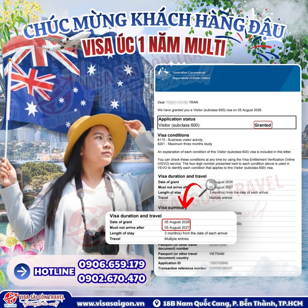 VISA ÚC MULTIPLE 1 NĂM CẬP BẾN - BẮT ĐẦU HÀNH TRÌNH "FREESTYLE"!