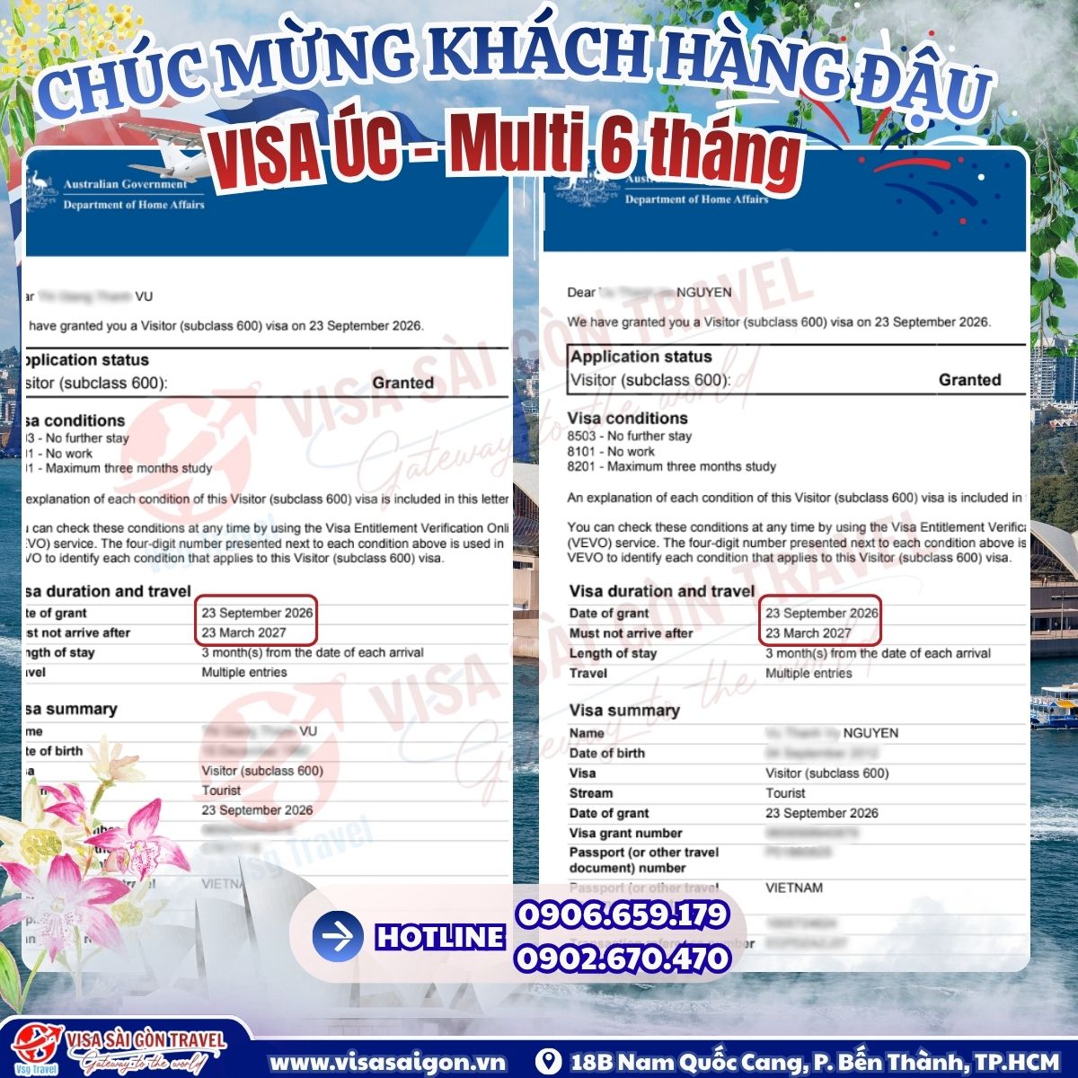 VISA ÚC MULTIPLE 6 THÁNG “LANDING” – CẢ NHÓM BẠN "VƯỢT ẢI" THÀNH CÔNG RỰC RỠ! 🇦🇺✨