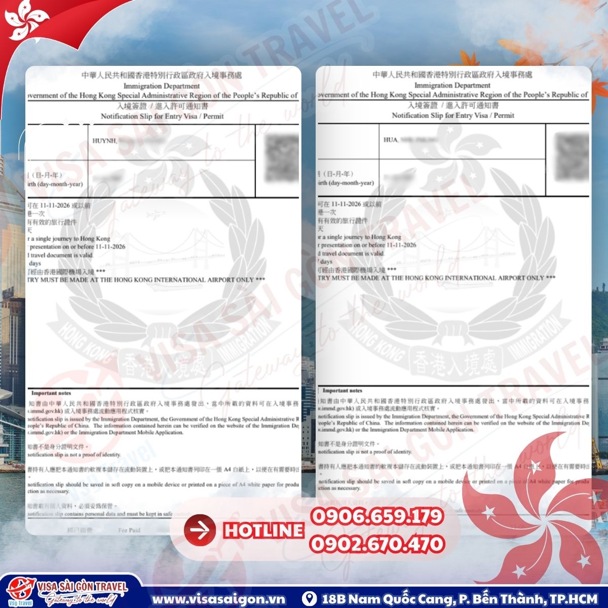 VISA HONGKONG "LANDING" MỖI NGÀY - CHÀO ĐÓN MÙA THU LÃNG MẠN TẠI HƯƠNG CẢNG!