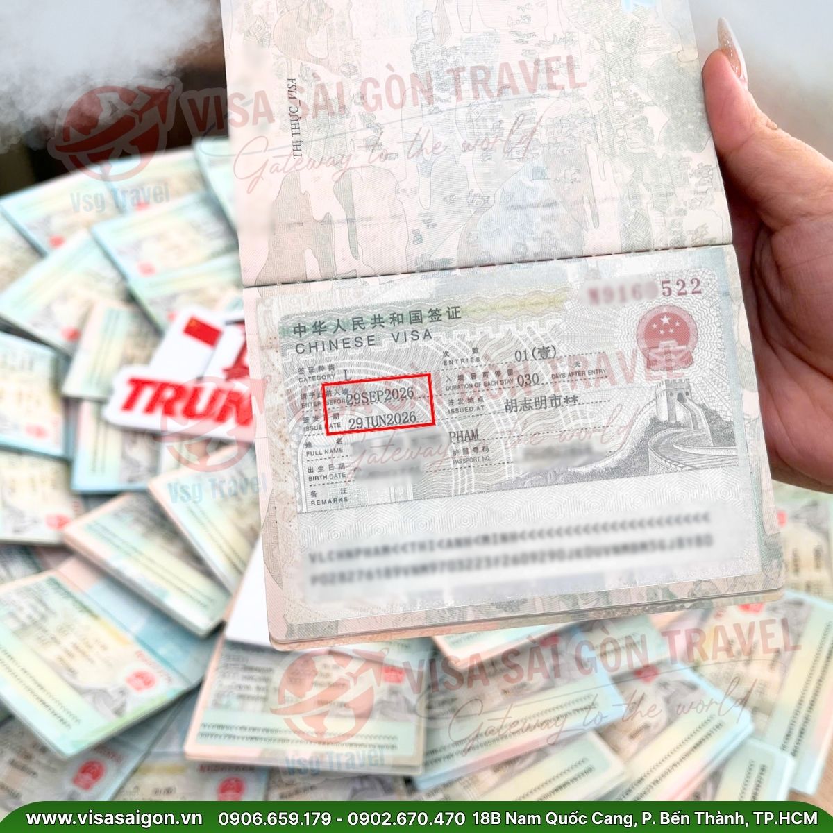 VISA TRUNG QUỐC ĐỔ BỘ: THỦ TỤC CHỈ CẦN HÌNH VÀ HỘ CHIẾU!