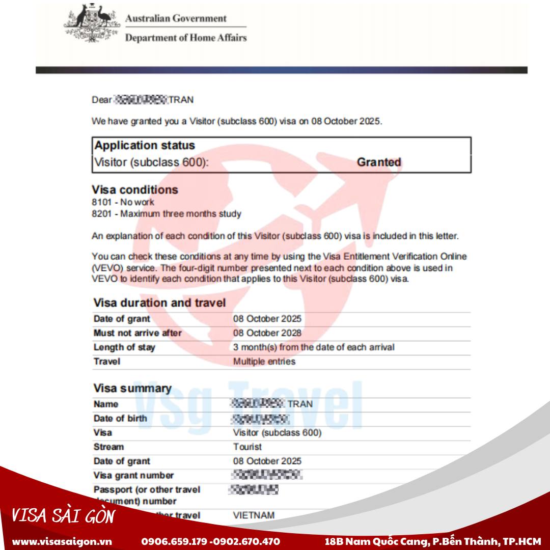 ĐẬU 10 CHIẾC VISA ÚC CHỈ TRONG 1 NGÀY???