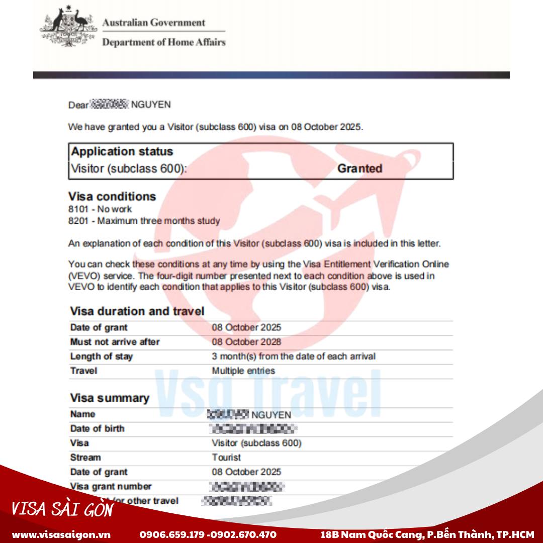 ĐẬU 10 CHIẾC VISA ÚC CHỈ TRONG 1 NGÀY???
