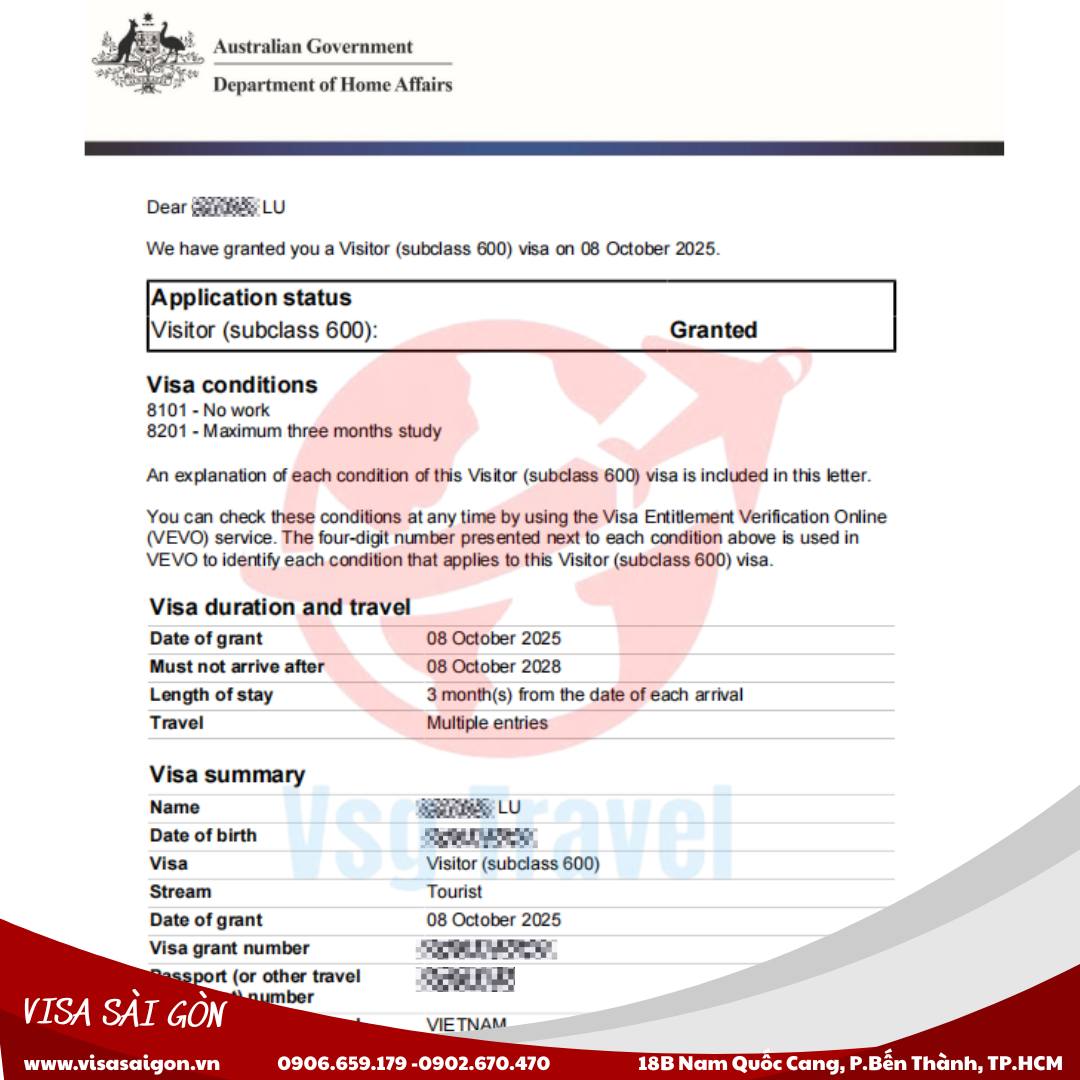 ĐẬU 10 CHIẾC VISA ÚC CHỈ TRONG 1 NGÀY???