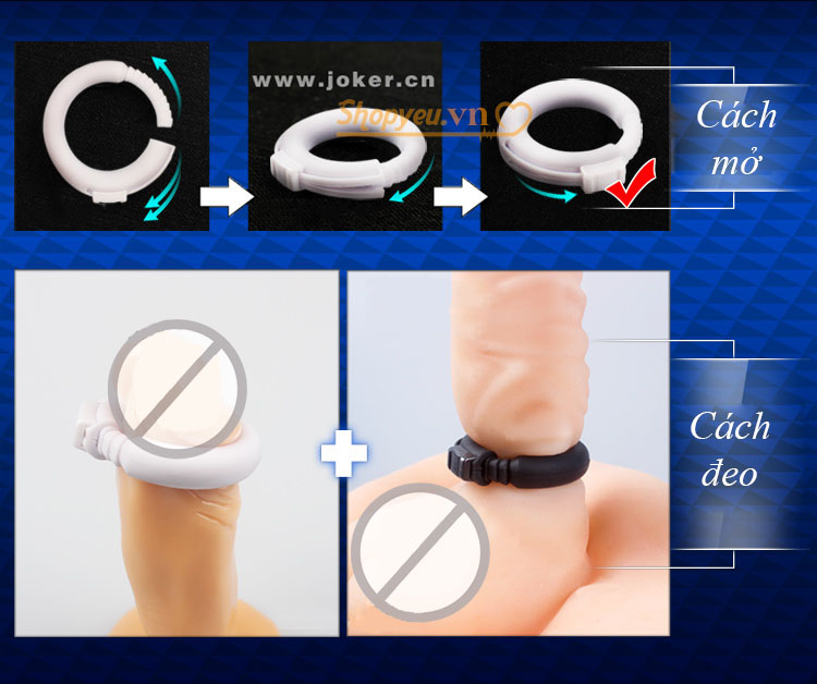 cách sử dụng Vòng rung Silicon chống xuất tinh sớm Joker
