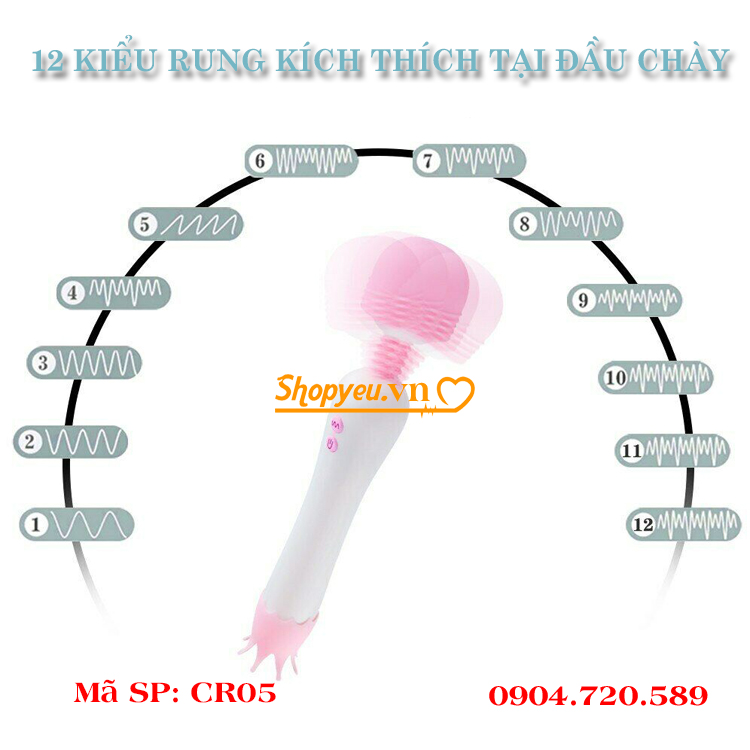 Chày rung AV Mizz Zee lưỡi rung kích thích âm vật