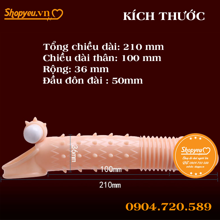 Bao Cao Su Đôn Dên Gai Rung Hai Đầu