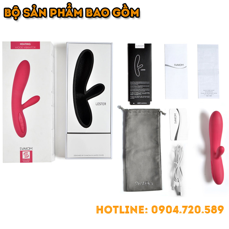 Dương vật giả Lester Svakom kích thích điểm G tỏa nhiệt nóng ấm