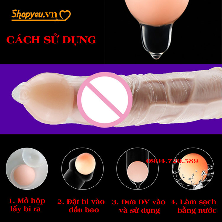 Bóng độn bao cao su làm dài dương vật 3CM