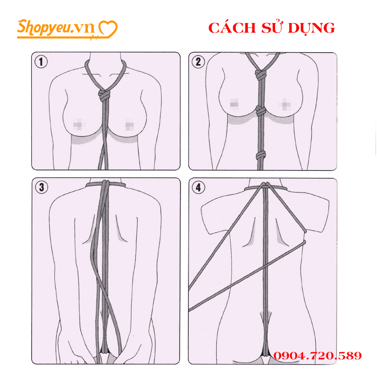 Dây thừng bông Fioneyi, dây trói SM