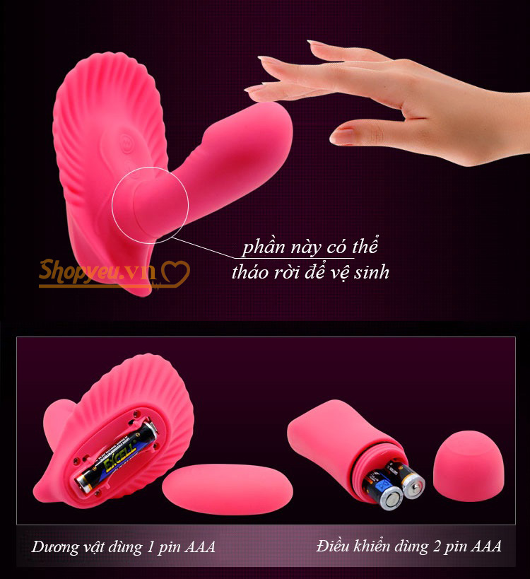 Dương vật giả đa năng silicone mini điều khiển từ xa Fancy Clamshell