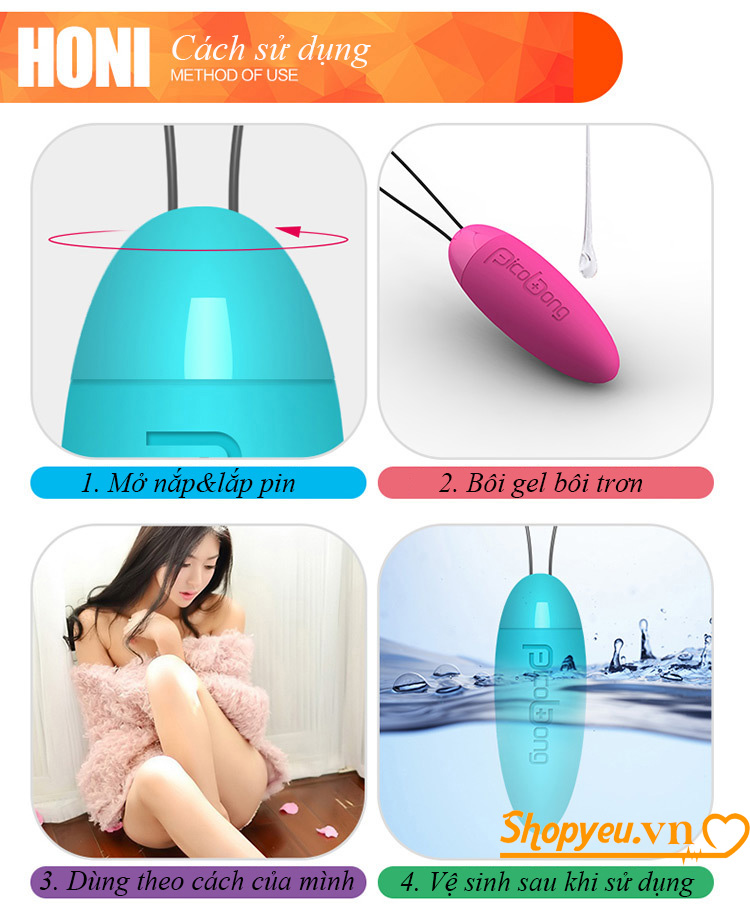 Trứng rung tình yêu silicon PicoBong cao cấp