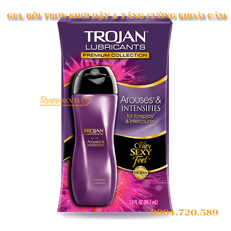 Gel bôi khơi dậy, tăng cường khoái cảm cho nữ Trojan Arouses & Intensifies