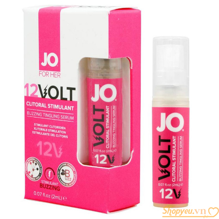 Gel bôi trơn tăng khoái cảm cho nữ Jo 12 Volt clitoral stimulant