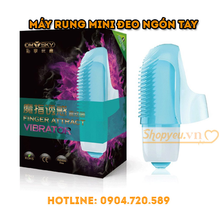 Máy rung mini đeo ngón tay kích thích massage điểm G