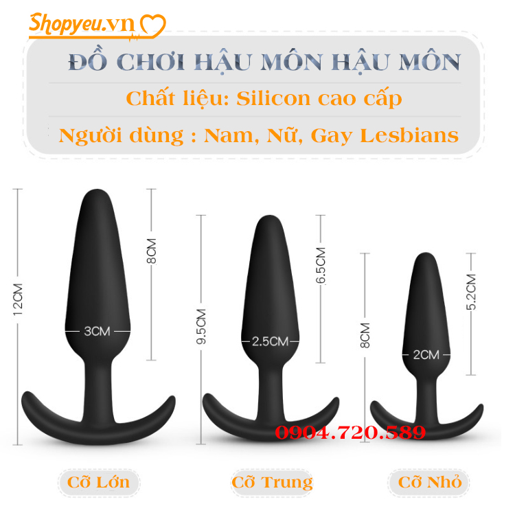 Phích cắm hậu môn silicon cao cấp