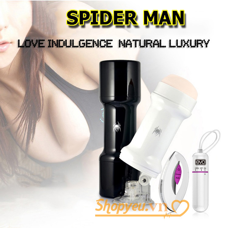 Âm đạo giả gắn tường có điều khiển Spider, đèn pin thủ dâm cho nam giới