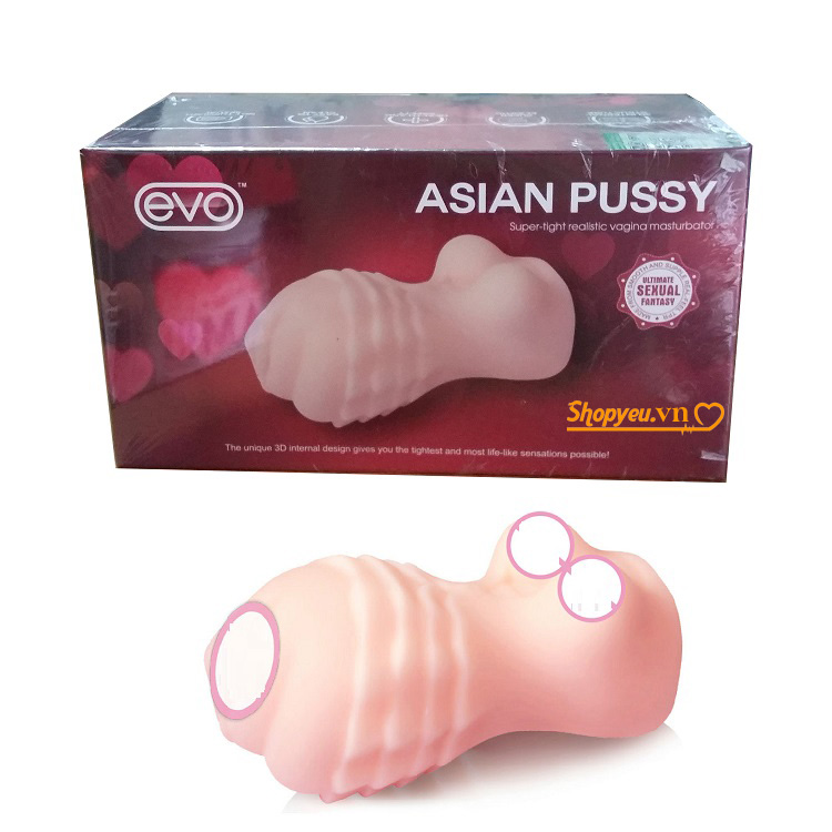 Âm đạo giả silicone cầm tay Asia Pussy, đồ chơi người lớn cho nam