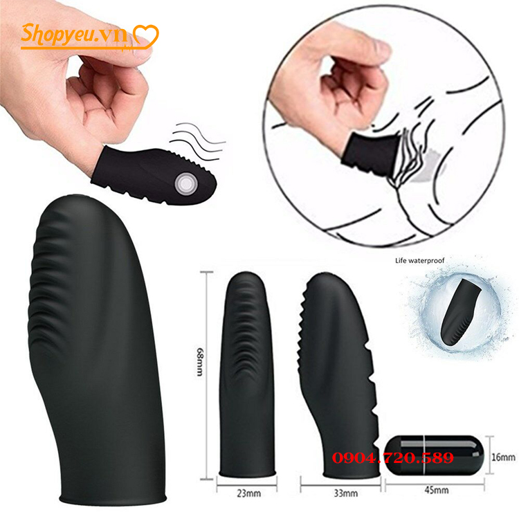 Máy rung đeo ngón tay Silicone Finger đồ chơi cho phụ nữ và các cặp vợ chồng