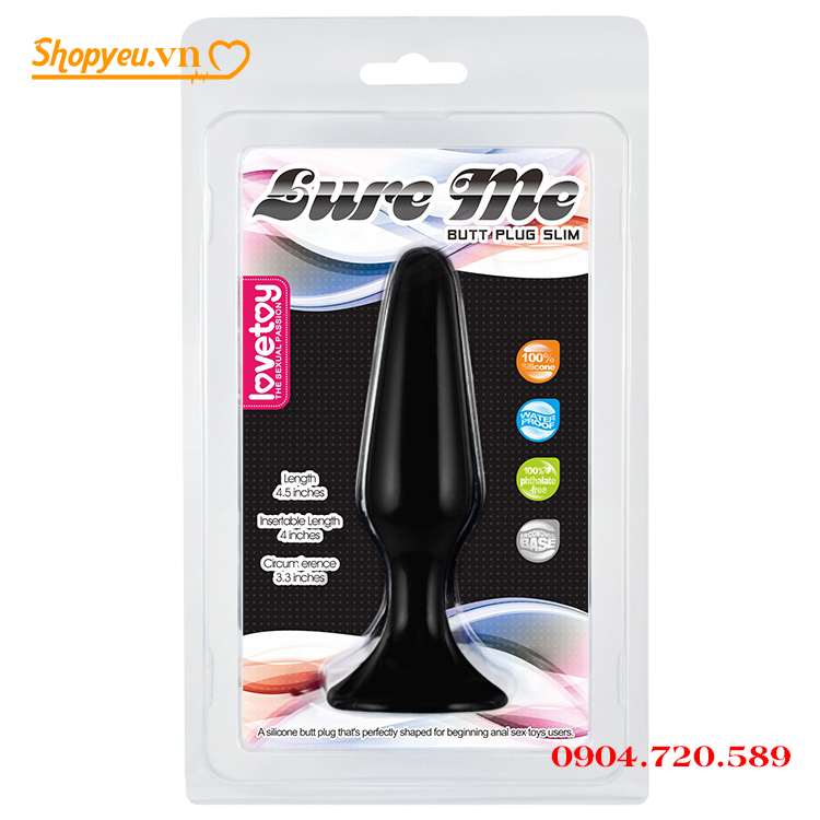 Phích cắm hậu môn có đế gắn tường Lovetoy – Lure Me Butt Plug Slim
