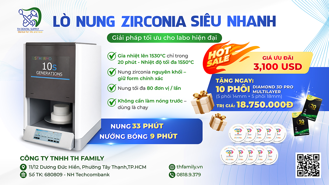 Lò nung zirconia PHOENIX-10S – Giải pháp nung sứ siêu tốc cho labo hiện đại