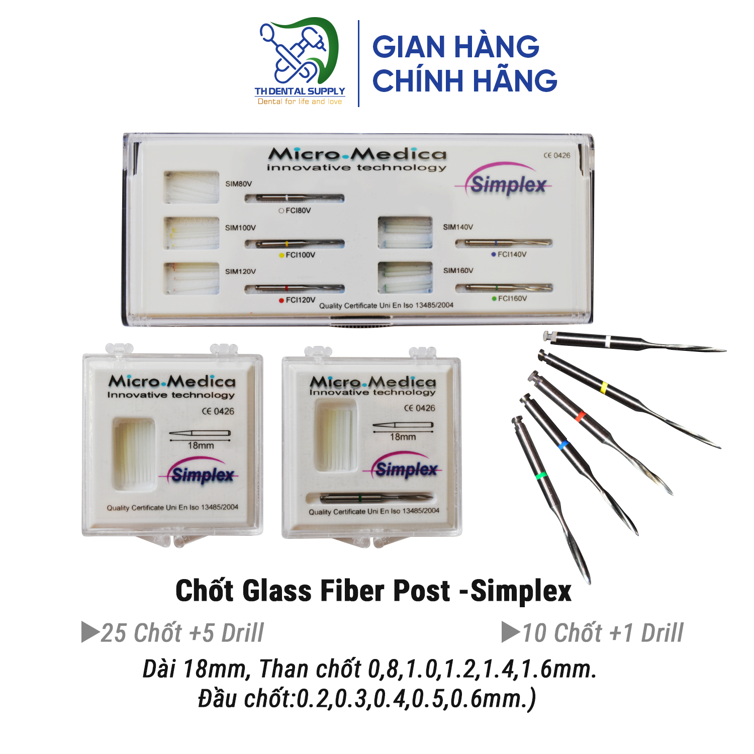 Chốt Glass Fiber Post -Simplex