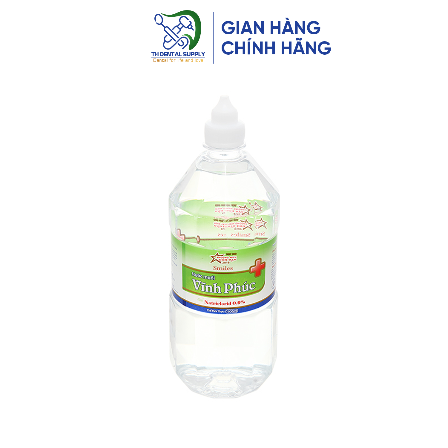Nước muối Vĩnh Phúc Smiles sạch răng, giữ hơi thở thơm tho chai 1000ml
