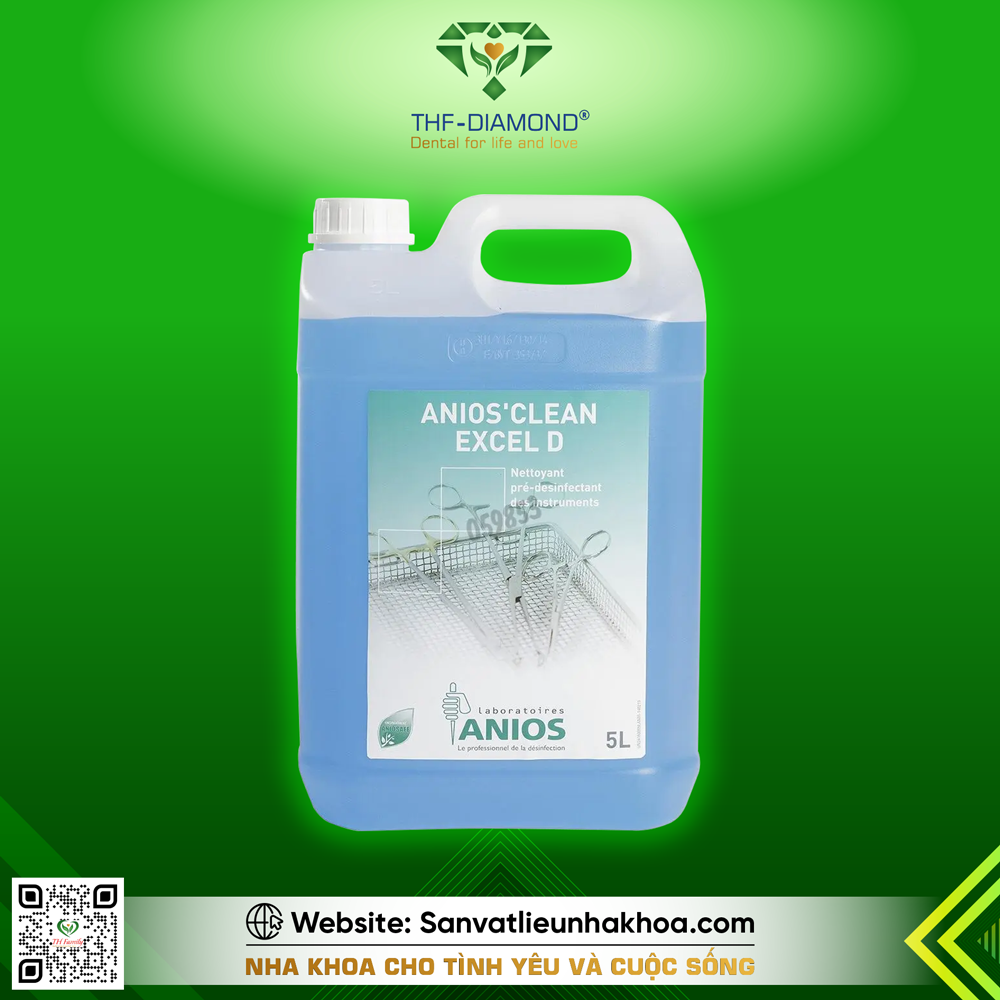 Dung dịch ngâm dụng cụ sát khuẩn Anios clean excel D
