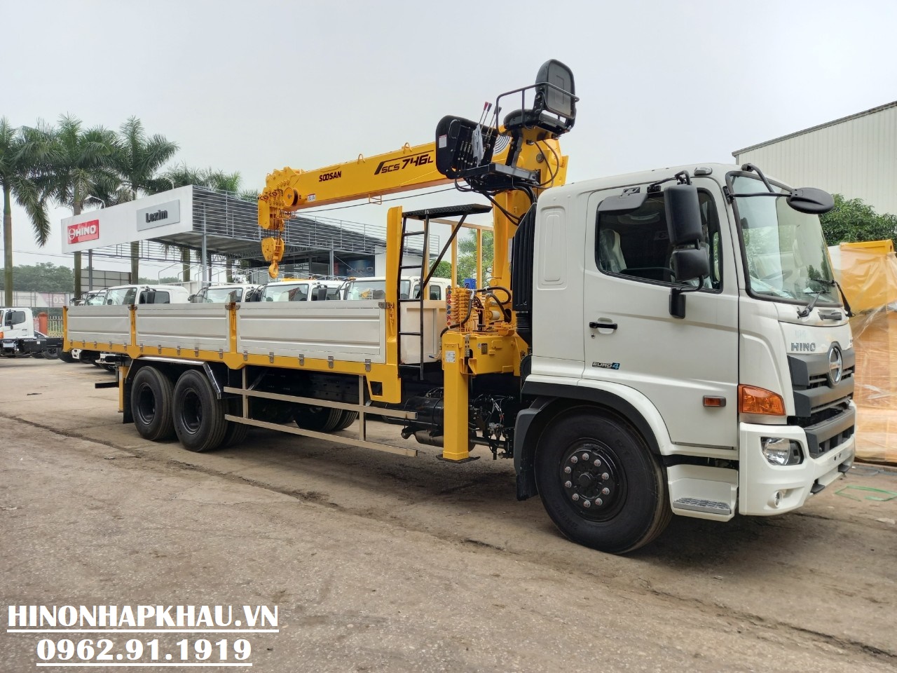 TOP 4 XE CẨU TỰ HÀNH 8 TẤN LẮP TRÊN XE HINO 3 CHÂN 15 TẤN